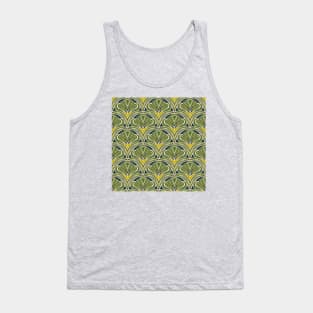Olive Green Vintage Scales Tank Top